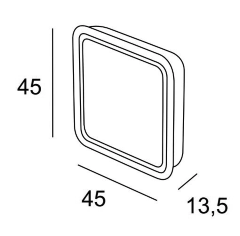 ידית שקועה 45X45 נפתחת אלומיניום