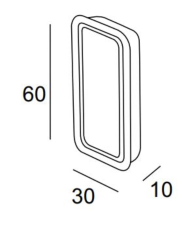 ידית שקועה 30X60 מ"מ גימור ברונזה