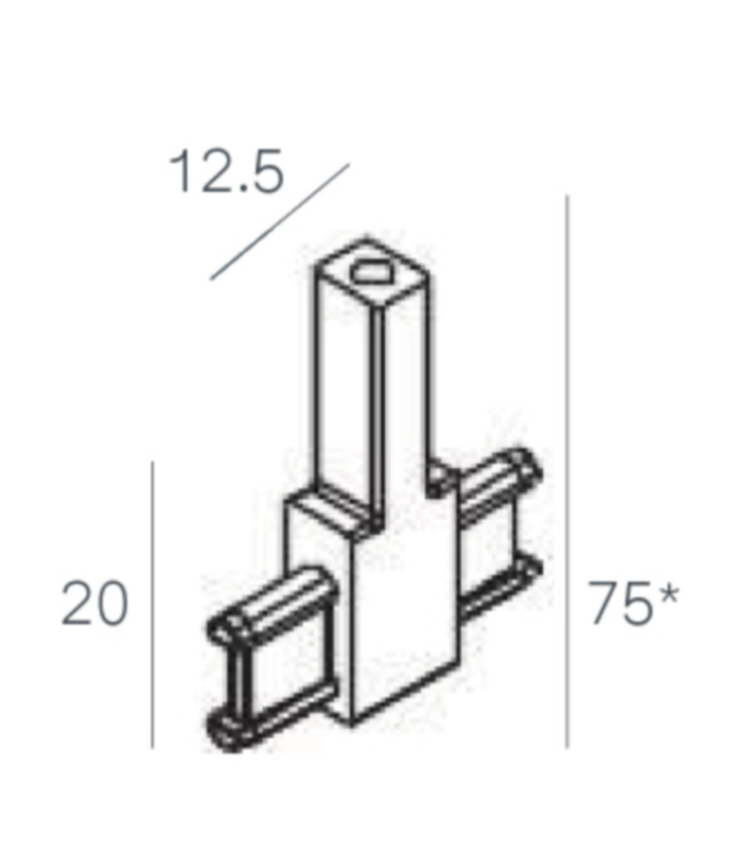 מחזיק מוט מרכזי לפרופיל TJ30123000101122