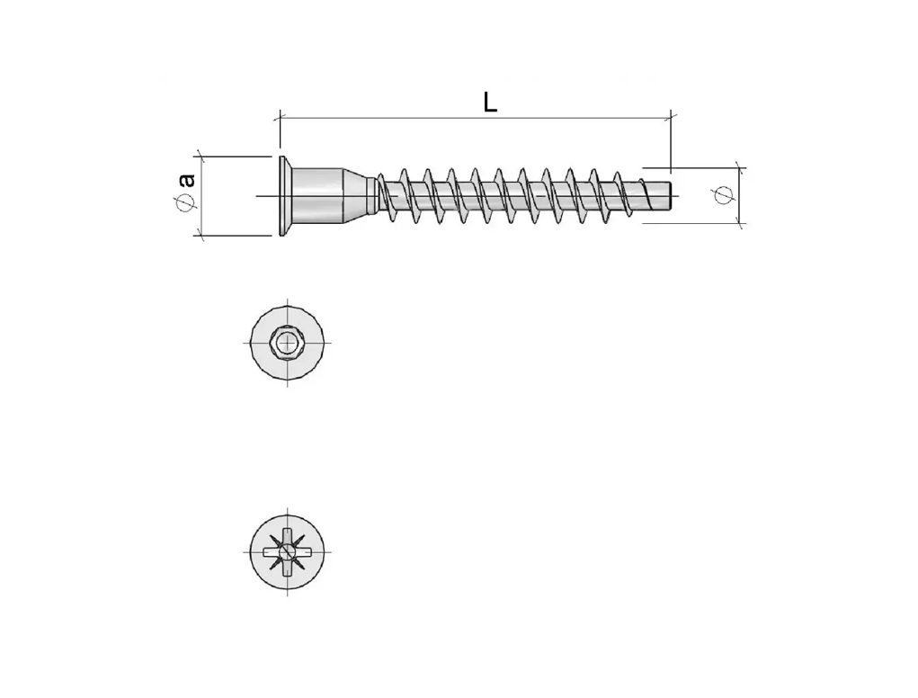 מארז 1000 בורג דירקטה 7X50ממ אלן שחור