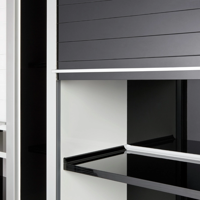 תריס קריסטל 600X1500ממ שחור מט 2016L מוביל נירוסטה