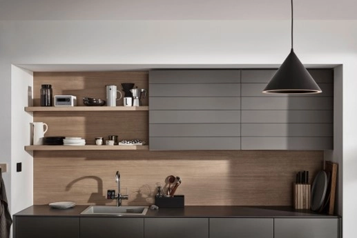 ארון תריס פליפדור 780X900X373ממ טיטניום מט 2109L