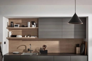 ארון תריס פליפדור 780X900X373ממ טיטניום מט 2109L