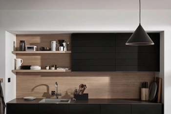 ארון תריס פליפדור 780X900X373ממ שחור מבריק 2105L