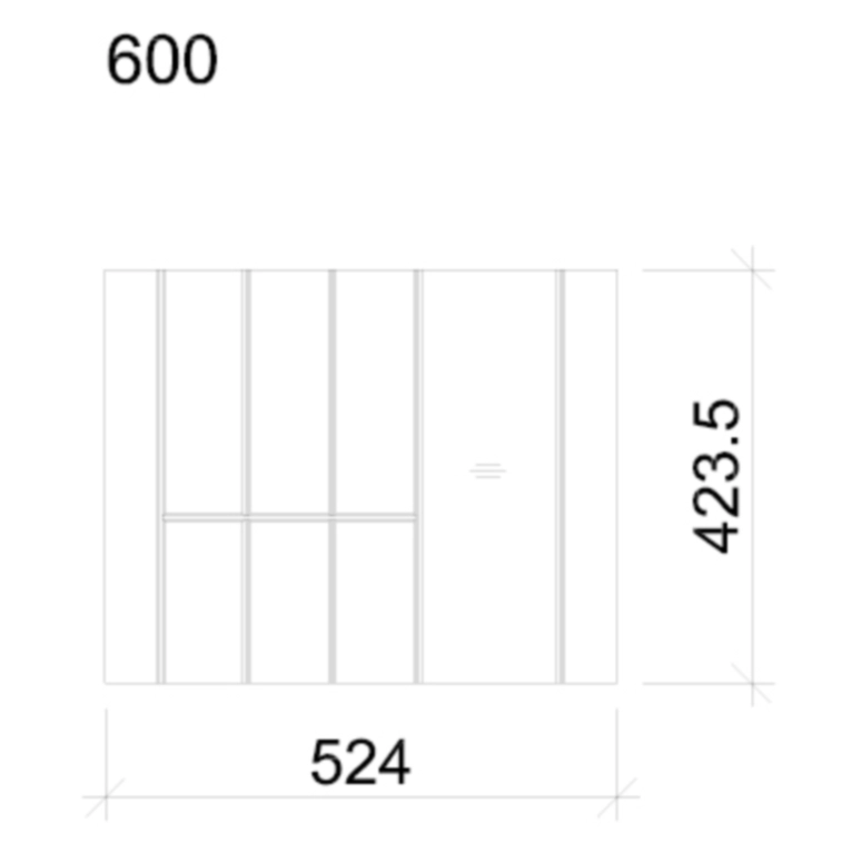 חלוקה לסכום עץ ליבנה 524X423.5X49 מ"מ