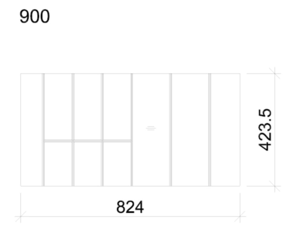 חלוקה לסכום עץ ליבנה 824X423.5X49 מ"מ