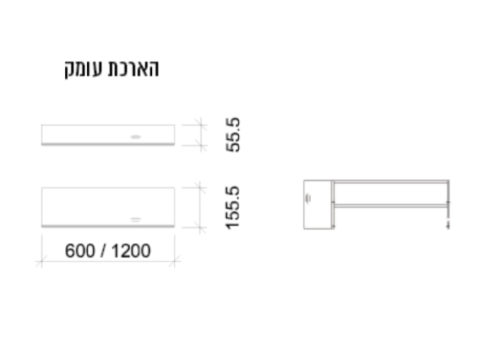 הארכת עומק עץ ליבנה 1200X155.5X49 מ"מ