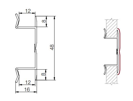 פינה מתכוונת לצוקל 150ממ לבן מבריק D882