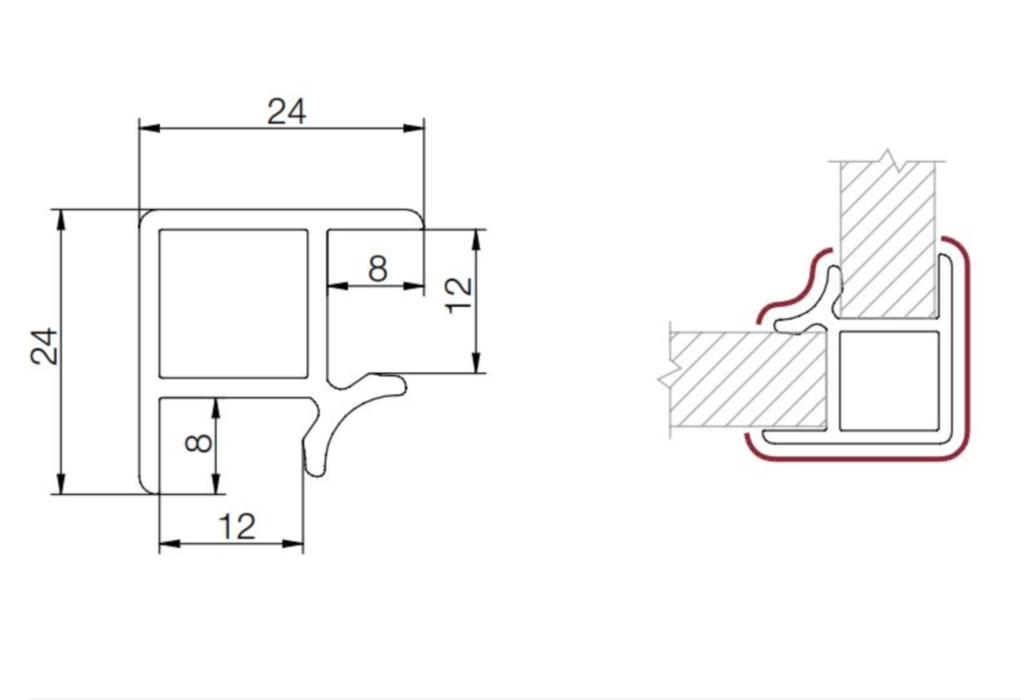 פינה 90 לצוקל 120 ממ הכנה לצביעה