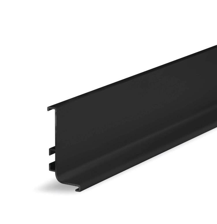 פרופיל L אופקי עליון 4100ממ שחור מט (PU41)