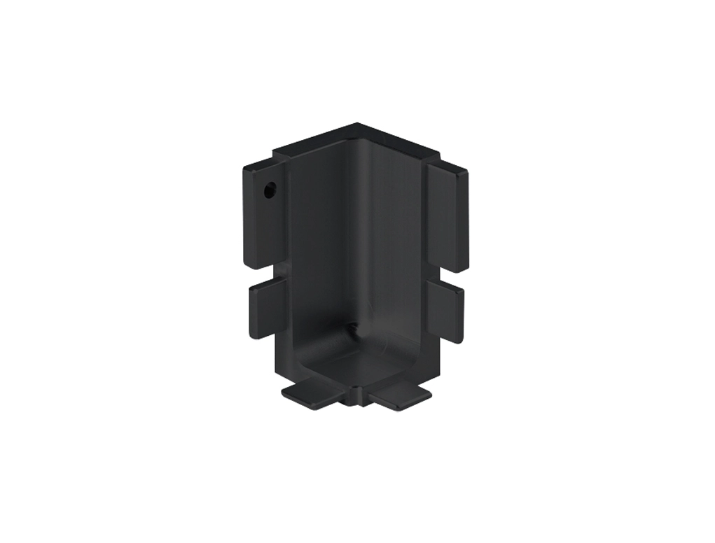 פינה פנימית לפרופיל L שחור מט