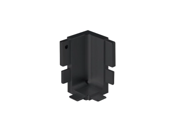 פינה פנימית לפרופיל L שחור מט