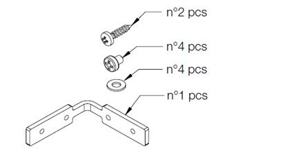 סט זווית לחיבור פרופיל לארגז (PU100)