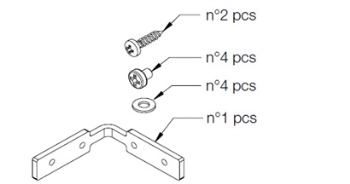 סט זווית לחיבור פרופיל לארגז (PU100)