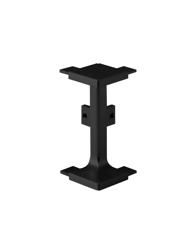 פינה חיצונית לפרופיל C שחור מט