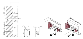 חיבור מהיר לתפיסת פרופילי C+L חיבור דיבל (PU300)