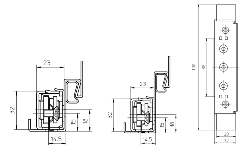 בית ציר לריתוך למשקוף מתכת מתכוונן מגולבן