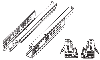 מסילה 550ממ שליפה מלאה PU6) 3D)