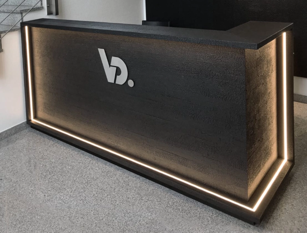 לוח MDF סיבית הטבעה צורנית AUTHENTIC FLAMED WOOD