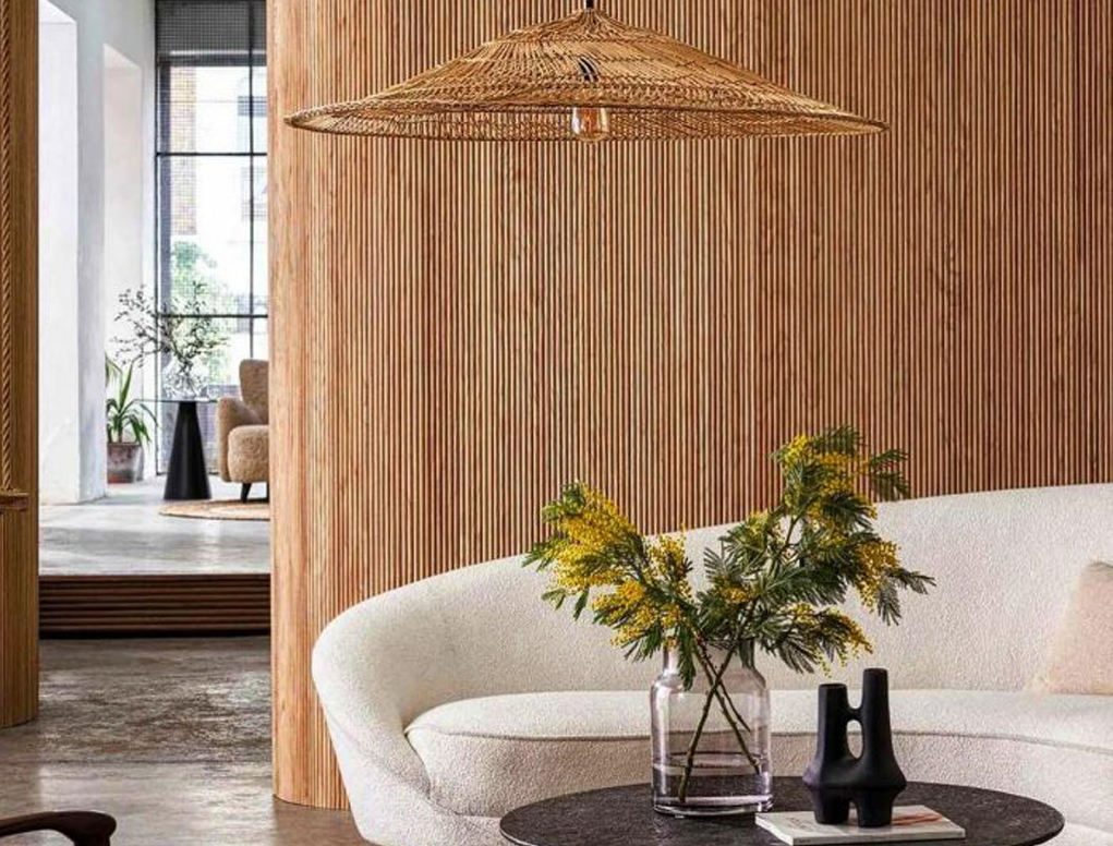 מארז 2 סרגלי עץ MDF גמיש אלון עיגול קטן 2900X300ממ