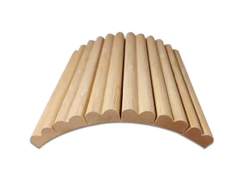 מארז 2 סרגלי עץ MDF גמיש במבוק עיגול קטן 2900X300ממ