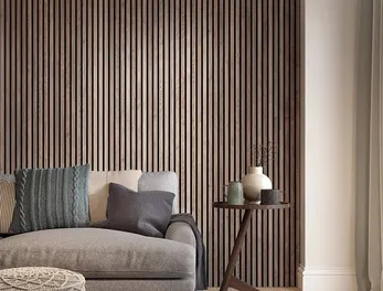 מארז 2 סרגלי עץ MDF אקוסטי אגוז אמריקאי 2900X410X21ממ