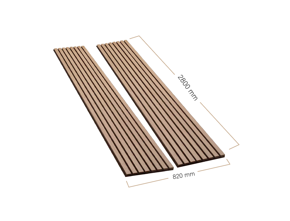 מארז 2 סרגלי עץ MDF אקוסטי אלון 2900X410X21ממ