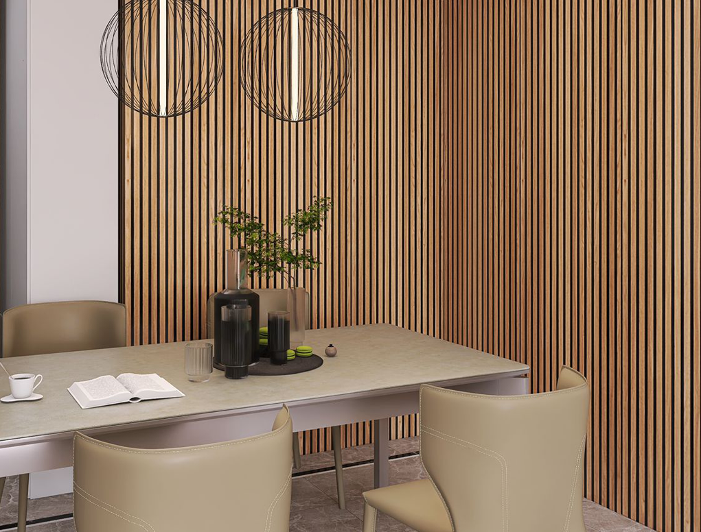 מארז 2 סרגלי עץ MDF אקוסטי אלון 2900X410X21ממ