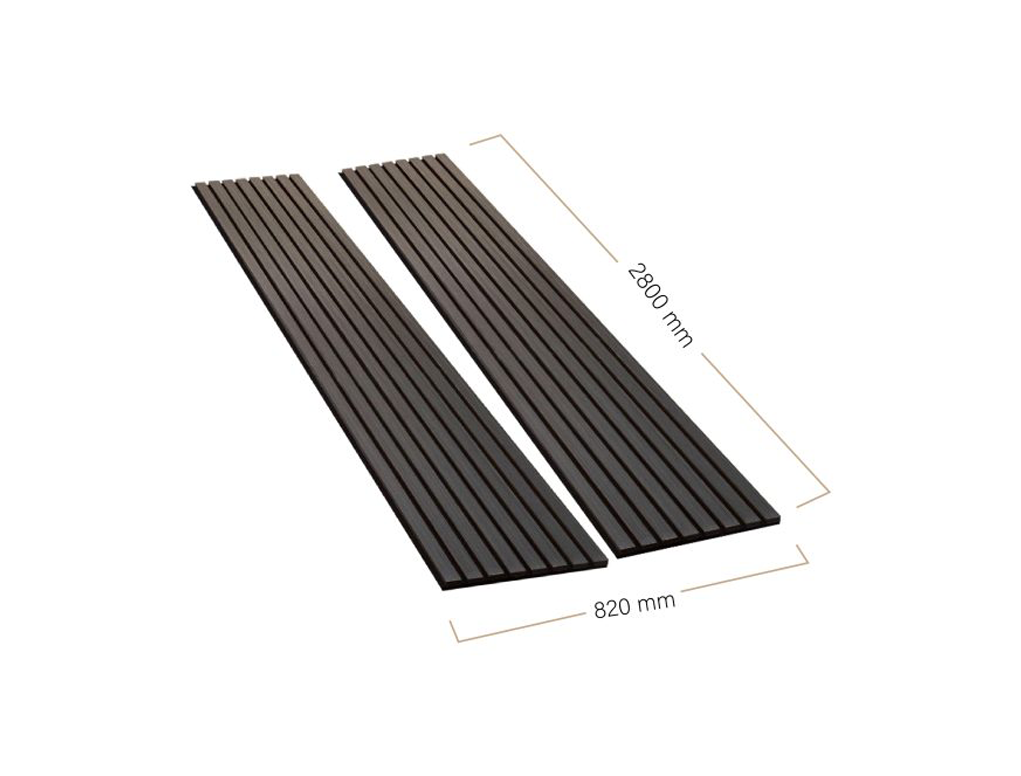 מארז 2 סרגלי עץ MDF אקוסטי שחור 2900X410X21ממ