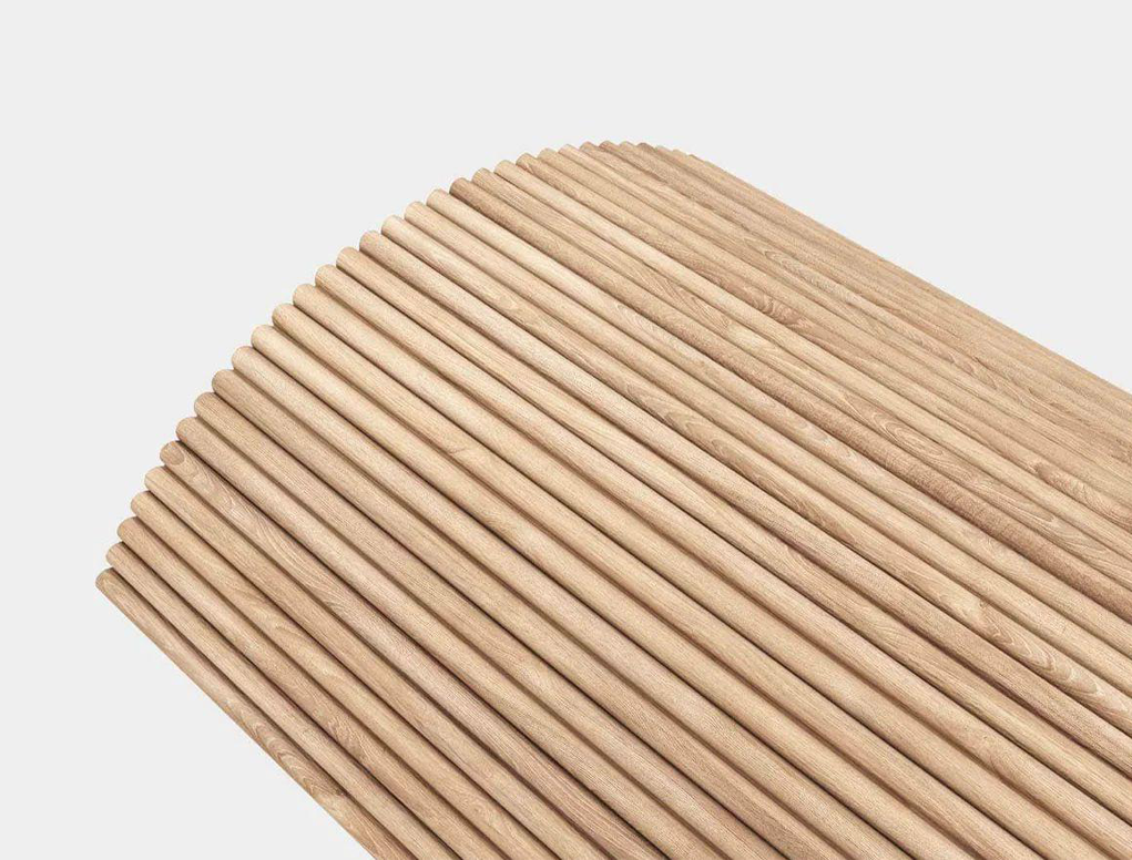 מארז 2 סרגלי עץ MDF גמיש אלון עיגול גדול 2900X300ממ