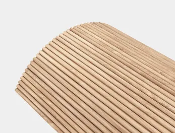 מארז 2 סרגלי עץ MDF גמיש אלון עיגול גדול 2900X300ממ