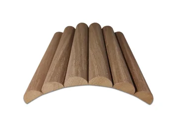 מארז 2 סרגלי עץ MDF גמיש אגוז עיגול גדול 2900X300ממ