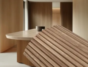 מארז 2 סרגלי עץ MDF גמיש אגוז עיגול גדול 2900X300ממ