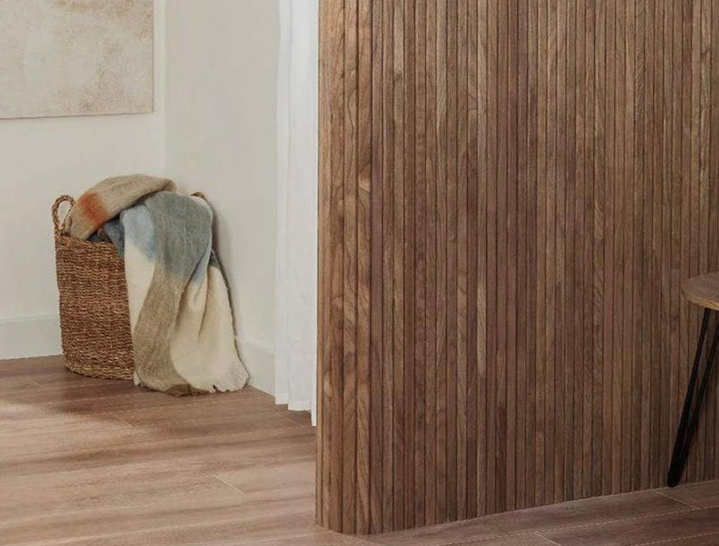 מארז 2 סרגלי עץ MDF גמיש אגוז 2900X300 SLATממ