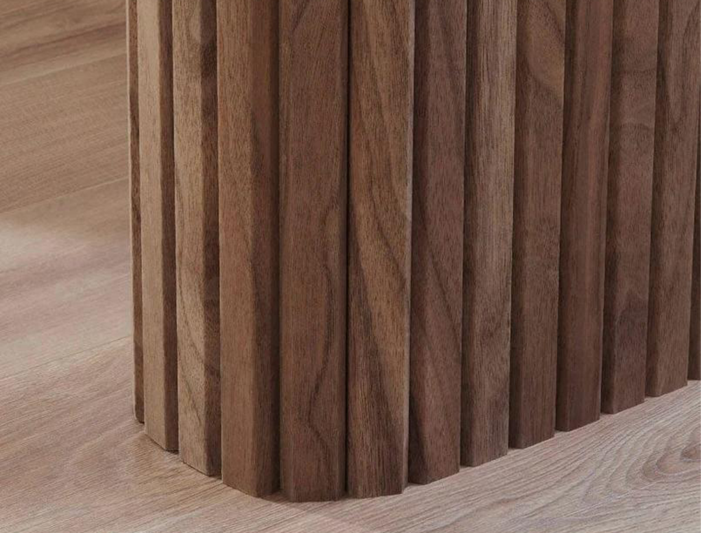 מארז 2 סרגלי עץ MDF גמיש אגוז 2900X300 SLATממ