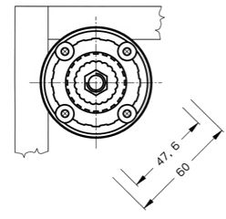 בסיס לרגלית חיבור בורג לדגם 450